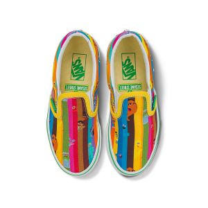 VANS × SESAME STREET联名CLASSIC SLIP-ON中大童帆布鞋